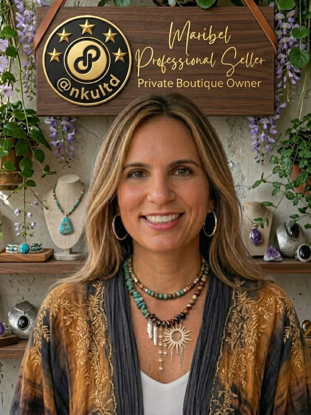 Hollow Heart Charm Bangle Dainty Bracelet 18K Gold Plated 316L Stainless Steel - Picture 10 of 11